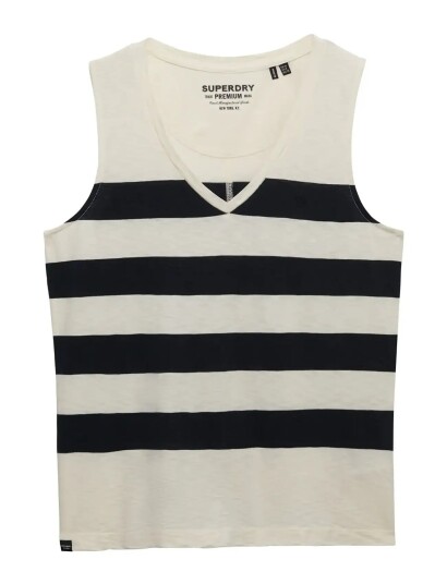 Superdry Studios Vee Neck Vest Cream 16