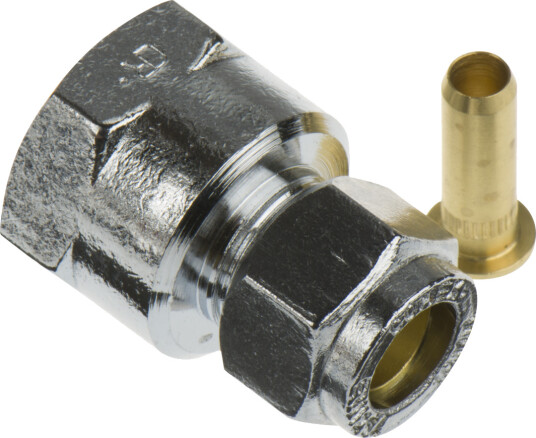 FIX-PRO UNION 10MM X 1/2" TIL PEX-RØR FORKROMMET