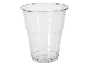 Plastglas 30 cl Bioware H110 mm Ø95 mm bionedbrydelig PLA Klar   50 stk.