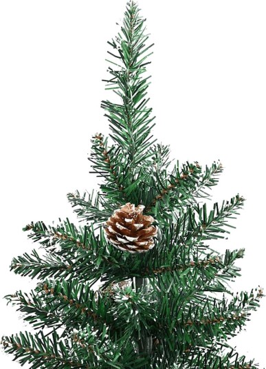 vidaXL Slankt juletre med ekte tre og hvit snø grønn 180 cm vidaXL Slankt juletre med ekte tre og hvit snø grønn 180 cm