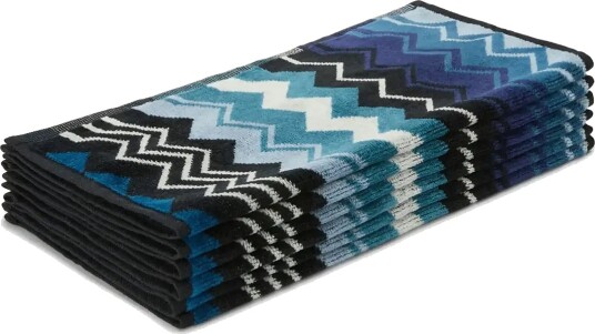 Missoni Home Giacomo Face Towel Blue 30X30 Missoni Home Giacomo Face Towel Blue 30X30