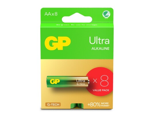 Gp Batteries Ultra Alkaline Gp15au, Engangsbatteri, Aa, Lr06, Alkalinsk, 1,5 V, 8 Stykker, Cd (Kadmium), Hg (Kvikksølv) Gp Batteries Ultra Alkaline Gp15au, Engangsbatteri, Aa, Lr06, Alkalinsk, 1,5 V, 8 Stykker, Cd (Kadmium), Hg (Kvikksølv)
