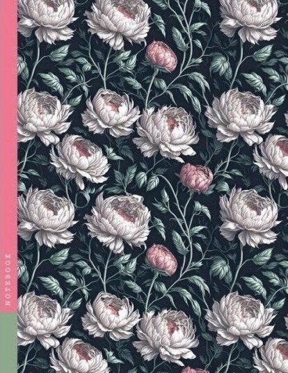 Fresh Notatbok 128X165/48K Linjer Blomster