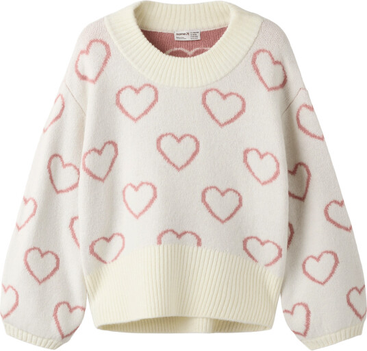 Name It Nkfnelly Ls Oversize Knit Cream 134 140