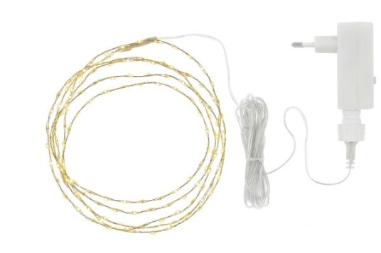 Sirius Home Kiki Lyskæde 155 Led   Klar/Guld 2+3 Meter