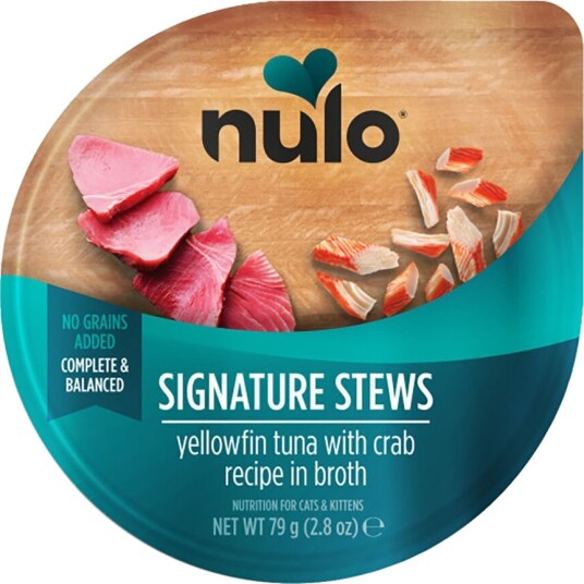 Nulo Våtfôr Signature Stews Cat Yellowfin Tuna With Crab In Broth Våtfôr Til Katt 79 G Nulo Våtfôr Signature Stews Cat Yellowfin Tuna With Crab In Broth Våtfôr Til Katt 79 G