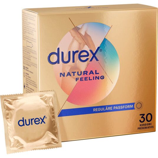 Lateksfrie Kondomer 30 pcs. Durex Natural Feeling