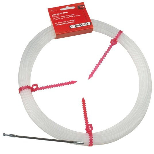 Castor 5m Nylon Trekkefjær med Søkespiral Castor 5m Nylon Trekkefjær med Søkespiral