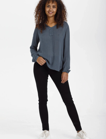 Kaffe Amber Blouse Ls - Blue - 36 Kaffe Amber Blouse Ls - Blue - 36