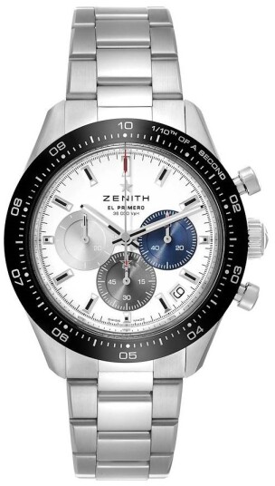 Zenith Herreklokke 03.3100.3600 69.M3100 El Primero Hvit/Stål Ø41 mm
