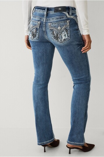 Miss Me Jeans Trinity Wing Bootcut Jeans Blå Miss Me Jeans Trinity Wing Bootcut Jeans Blå