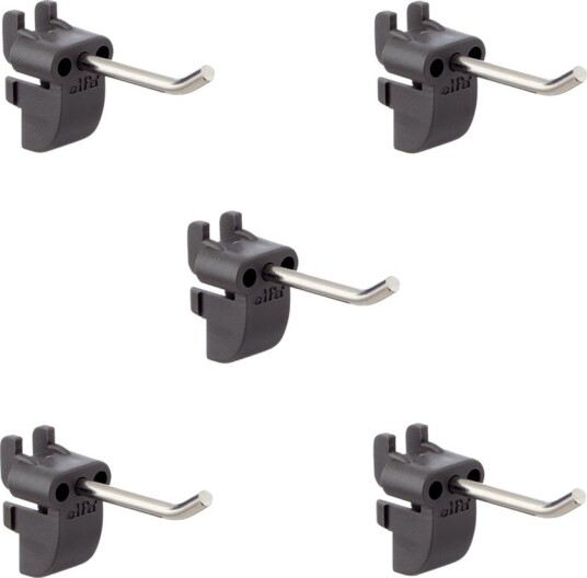 Elfa Garage+ Kort Rett Krok 5/Pk Matt Grå Elfa Garage+ Kort Rett Krok 5/Pk Matt Grå