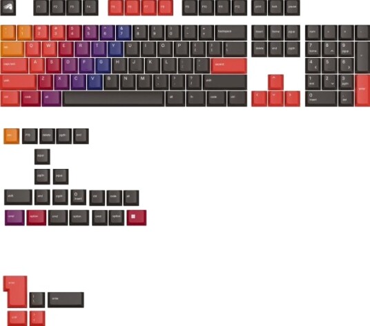 Glorious GPBT Celestial Fire Keycaps KB-ACC-KC-GPBT-GR-CEF-US Glorious GPBT Celestial Fire Keycaps KB-ACC-KC-GPBT-GR-CEF-US