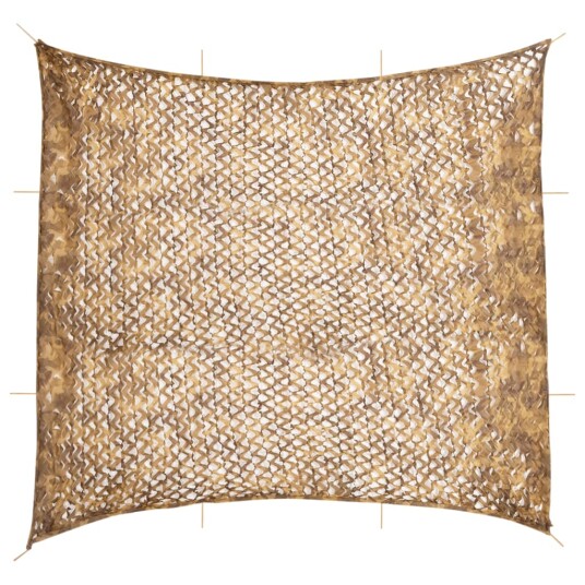 Kamuflasjenett med oppbevaringspose 614x581 cm sand