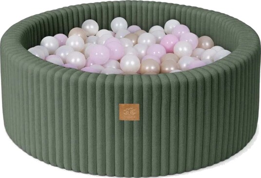 Meowbaby Churros Ballbasseng Olive Green Pink/Gold
