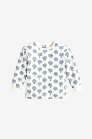La Redoute Sweatshirt i bomull med trykknapper og rund hals og trykknapper i trykknapper Brun