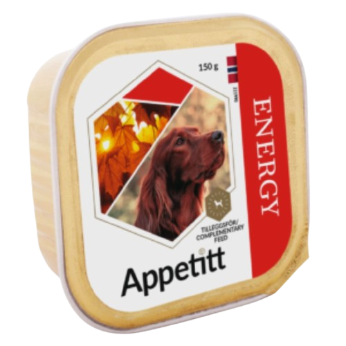Appetitt Våtfôr Energy 22 x 150 g Hundefôr