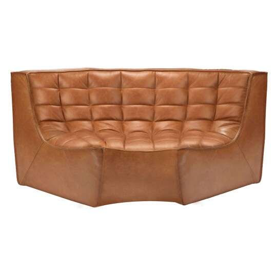 Ethnicraft N701 Hjørnesofa rundt hjørne Old Saddle