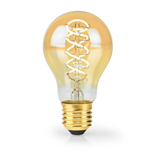 Nedis LED lyspære E27 A60 3.8 W 250 lm 2100 K Dimbar Extra Warm White Retro Style 1 stk Nedis LED lyspære E27 A60 3.8 W 250 lm 2100 K Dimbar Extra Warm White Retro Style 1 stk