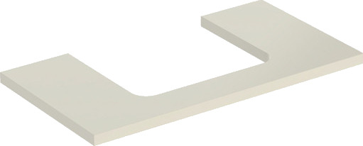 GEBERIT ONE benkeplate 900x470x30mm utskåret i midten hvit høykomprimert