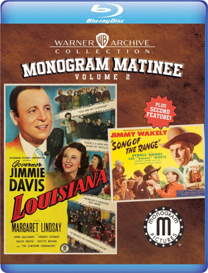 Monogram Matinee Vol. 2: Louisiana 1947 + Song of the Range 1944 Bluray