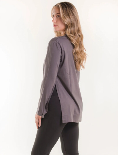 Boob Maternity T-Shirt Long Sleeve - Grey - XL