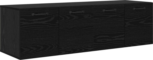 vidaXL Veggskap 2 stk. 120 x 36.5 x 35 cm Konstruert tre Svart eik