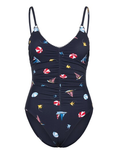 Seafolly V Neck One Piece   Navy   40