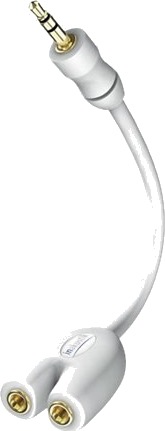 In Akustik Star Audioadapter Mini Phone Stereo 3.5 Mm Hunn Til Mini Phone Stereo 3.5 Mm Hann 10 Cm Skjermet Hvit