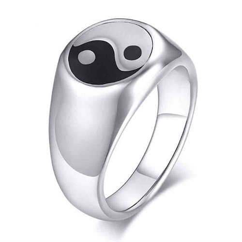 Yen & Yang ring i rustfritt stål Yen & Yang ring i rustfritt stål