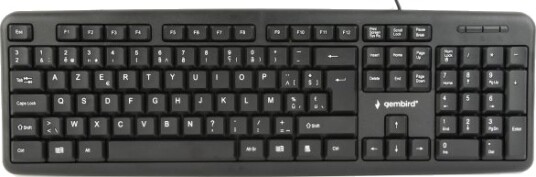 Gembird KB-U-103-BE Full Size USB Tastatur AZERTY Svart