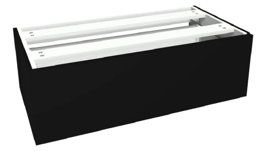 Vikingbad Sideskap Slett MIE Demi - Mål: B(60-90)Xh46xd29 cm Svart Matt / 90cm