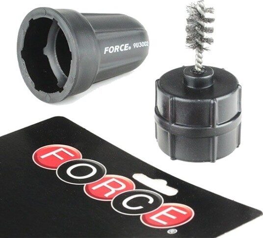 FORCE 9U3002 Stålbørste, rensing batteripoler / klemmer