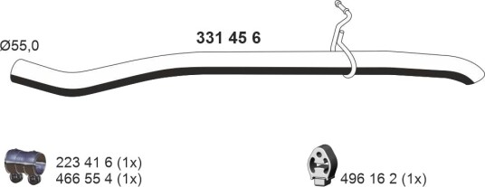 Eksosrør ERNST 331456 Eksosrør ERNST 331456