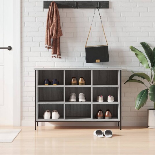 vidaXL Skoskap gr? sonoma 100x35x70 cm konstruert tre vidaXL Skoskap gr? sonoma 100x35x70 cm konstruert tre