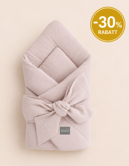 Sleepee Musselin Sovepose Babywrap & Babydyne 2i1 Pink Sleepee Musselin Sovepose Babywrap & Babydyne 2i1 Pink
