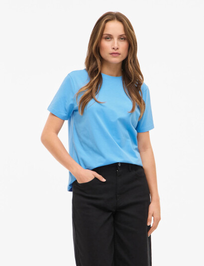 Vila Vinora S/S T Shirt Noos Blue S Vila Vinora S/S T Shirt Noos Blue S