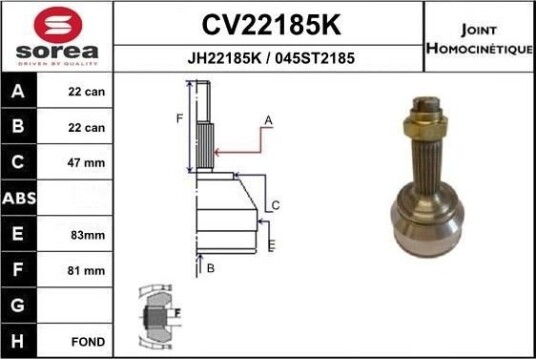 Drivledd EAI CV22185K Drivledd EAI CV22185K