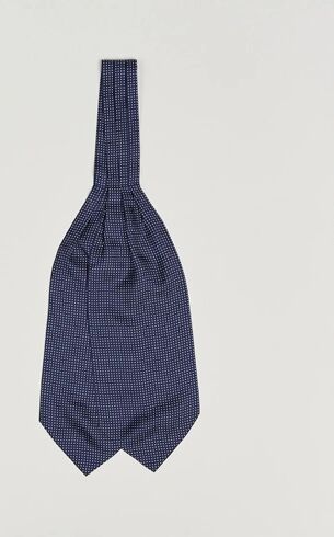 Amanda Christensen Silk Twill Micro Dot Ascot Navy