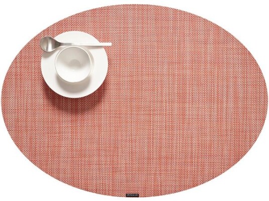 CHILEWICH Mini Basketweave Spisebrikke 36x49cm CLAY Oval