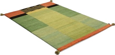 Axeco Moder Jord grønn   håndknyttet teppe