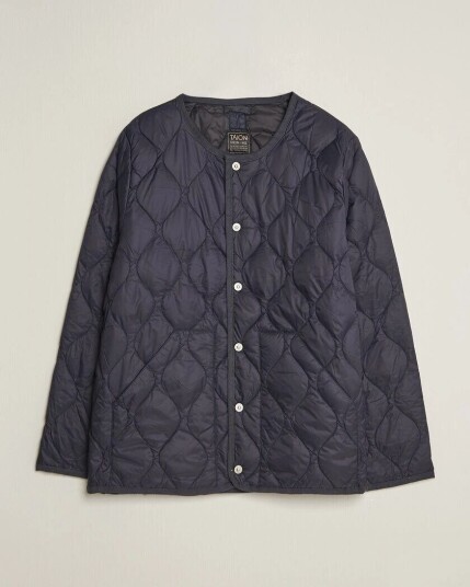 TAION Military Crew Neck Down Jacket Dark Navy