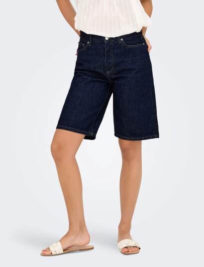 ONLY Onlsonny Hw Wide Dnm Shorts Noos Navy M