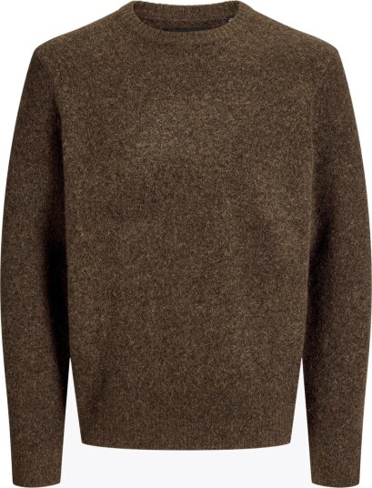 Jack & Jones Simon Souffle Knit Crew Neck Brun M
