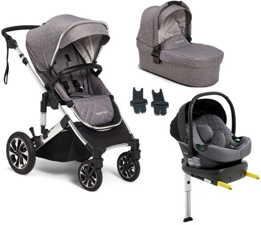 Beemoo Maxi 4 Duovogn Inkl. Beemoo Route Babybilstol &  Base Grey Silver/Mineral Gray