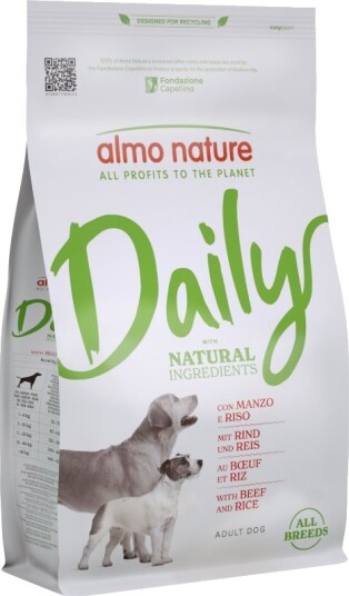 Almo Nature Daily All Breeds Tørrfôr Okse & Ris 1.2kg