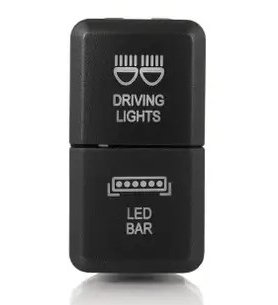 Lumen Bryter til Kjørelys & LED-bar. Dobbel bryter. Til ulike bilmodeller. Pen montering.