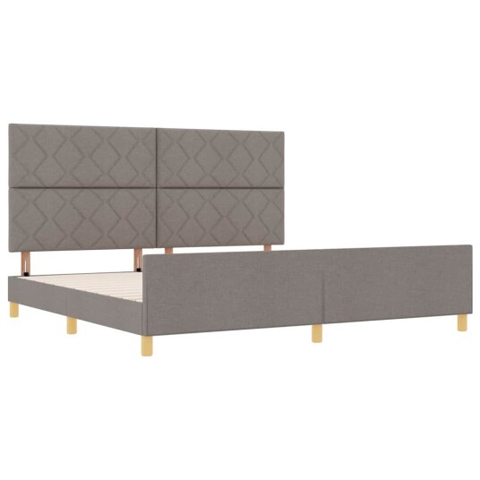 Sengestamme Taupe 200x200 cm Stoff