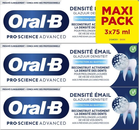 ORAL-B Tannkrem 3 x 75 ml. Pro-Science Advanced Enamel Densify