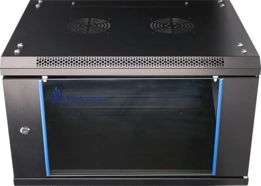 Extralink Rack Skap 600X600 Mm Veggmonterbar Svart 6U 19"